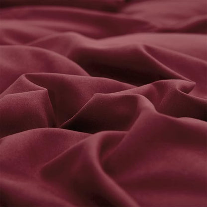 Burgundy Comforter Set Queen Size Dark Red Bedding Set Pure Burgundy Bedding Soft Durable Quilt Set Kids Teens Adult Lightweight Plain Burgundy Blanket Breathable Dark Red Bed Comforter Set