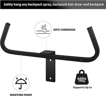 Backpack Sprayer Wall Mount Rack Hanger Backpack Leaf Blower Rack Holder Garden Tool Garage Organizer and Storage，Hunting Pack Storage Tactical Gear Stand (1 PCS)