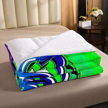 Erosebridal Boy Gaming Comforter Set Twin Gamepad Game Bedding Set Gamers Quilt Tie Dye Duvet Set for Kids Teens Hip Hop Quilt Set Cartoon Design Bedding, Colorful Comforter Set
