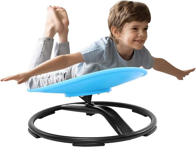 Zhenx Spinning Chair for Kids, Autism Kids Swivel Chair, Kids Sensory Chair, Spinning Chair for Autistic Kids & ADHD Children, Sit and Spin Training Body Coordination(Blue)