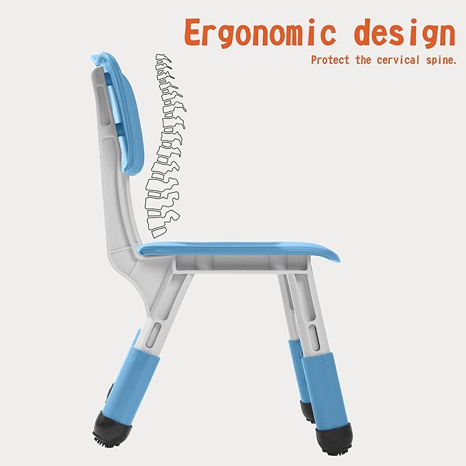 Kids' Desk Chairs Adjustable Height is Suitable for Children's Chairs Used in Families, Schools and Day-Care Between 2-10 Years Old The Max Bearing Capacity is 222LB