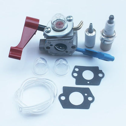 kipa Carburetor with Fuel line Spark plug Gasket kit for Poulan FL1500 FL1500LE Weedeater Sears Craftsman Leaf Blower Replace ZAMA C1U-W12B C1U-W12A Replace Husqvarna OEM # 530071629