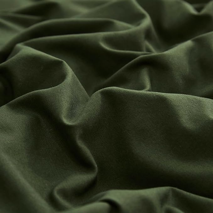Army Green Comforter Set King Olive Green Bedding Set Dark Green Comforter Set King Men Breathable Deep Green Bedding Set Women Soft Olive Green King Size Comforter Set Skin Friendly Bedding
