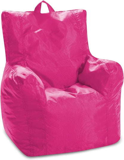 Posh Creations Bean Bag Structured Seat for Toddlers and Kids, Comfy Chair for Children, Pasadena, Pink