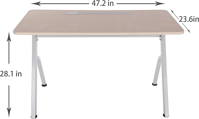 ApexDesk 47" Computer Desk, Modern Simple Style Desk for Home Office, Study Student Writing Desk - Oak