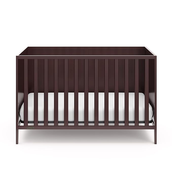 Graco Theo 3-in-1 Convertible Crib (Espresso) - GREENGUARD Gold Certified, Converts to Toddler Bed & Daybed, Fits Standard Full-Size Crib Mattress, 4 Adjustable Mattress Heights