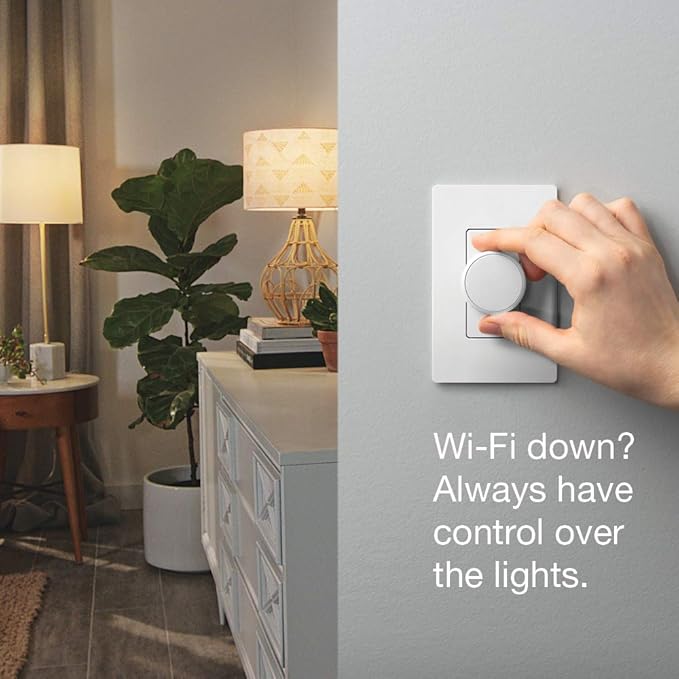 Lutron Aurora Wallplate Bracket For Paddle/Decorator Switch | For use with Aurora Smart Bulb Dimmer | L-AWALL1-WH | White
