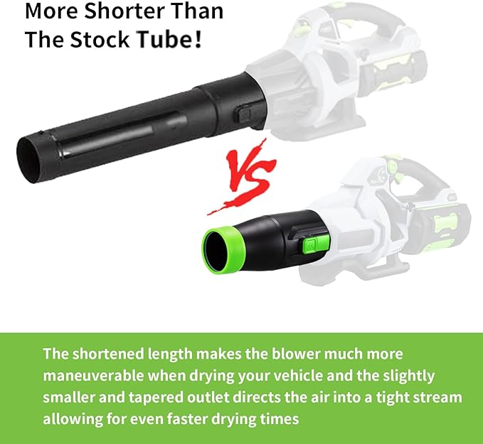 Car Drying Nozzle for EGO Leaf Blower Nozzle Work for 530 575 580 615 650 765 670- Bare Nozzle 1 Pack