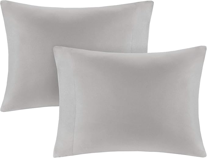Comfort Spaces Twin Comforter Sets with Sheets - Bed in a Bag 6 Pieces Teen Bedding Sets Twin, Red and Grey Stripes Bedding Twin, College Twin Bed Set with 2 Side Pockets Bedroom Organizer