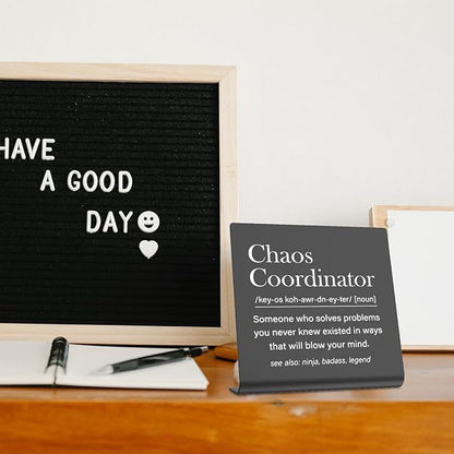 Gifts for Coworkers Teacher Manager Boss Motivational Desk Decorations Cute Desk Office Gifts For Coworkers Chaos Gifts Positive Motivational Uplifting Encouragement Gifts for Women dksg26