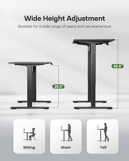 Marsail TZESD22B-USMS3 Standing Desk with LED Lights, 55 24 Inch, Black