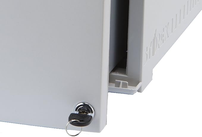Storex 61311A01C File Cabinet, 1-Pack, Gray/Black