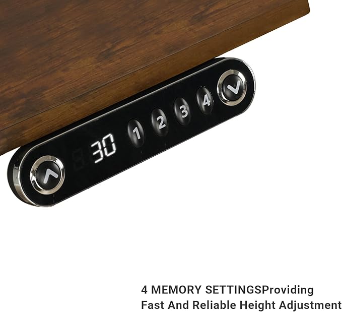Electric Sit Dual Motor Height Adjustable, Memory Stand Up Desk with Drawer, Ideal for Daily Use at Home Office, Bedroom, 63x30 Inch, Dark Brown