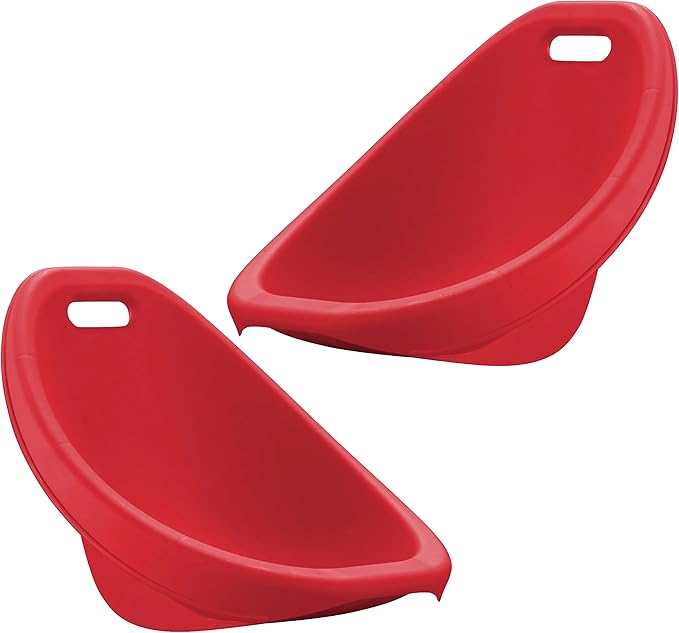 American Plastic Toys Little Kids (2-Pack, Red), Stackable, Lightweight, & Portable, Reading, Gaming, TV, Outdoor & Indoor, 50lb Max Scoop Rocker