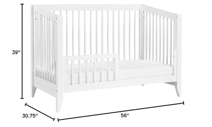 Babyletto Sprout 4-in-1 Convertible Crib with Toddler Bed Conversion Kit in White, Greenguard Gold Certified