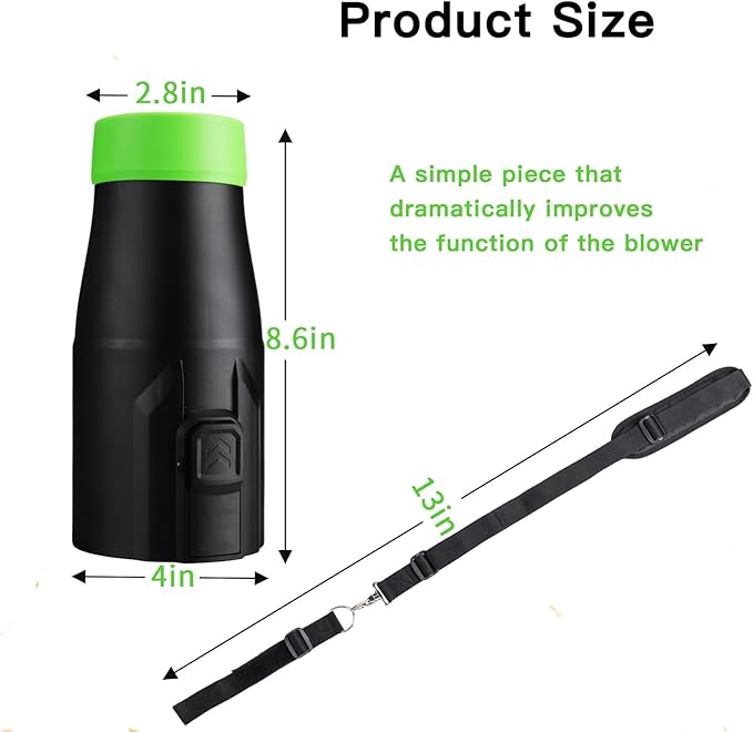 Car Drying Nozzle for EGO Leaf Blower Work for EGO 530 575 580 615 650 765 670 1 Pack + Shoulder Strap
