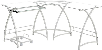 NicBex Laik-DW-00063-DX Desks, 51" W x 51" D x 28" H, White