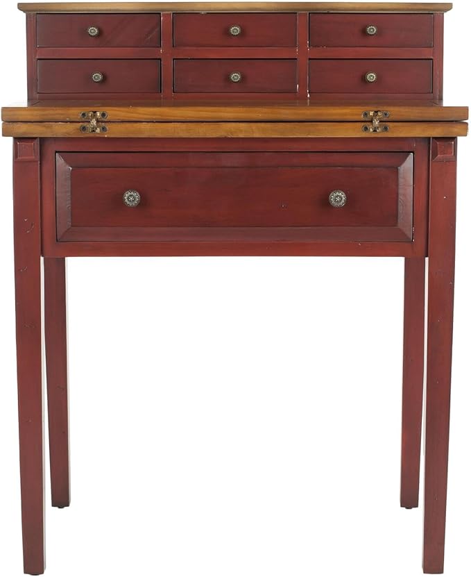 Safavieh American Homes Collection Abigail Egyptain Red and Oak Fold Down Desk