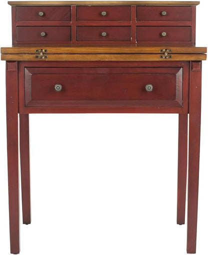 Safavieh American Homes Collection Abigail Egyptain Red and Oak Fold Down Desk