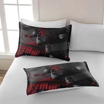 Gaming Comforter for Boys Teens,Game Bedding Sets Twin,Kids Gamer Comforter Set,Video Game Bedroom Decor,Gamepad Controller Duvet Insert All Season 3 Piece 1 Comforter and 2 Pillowcases