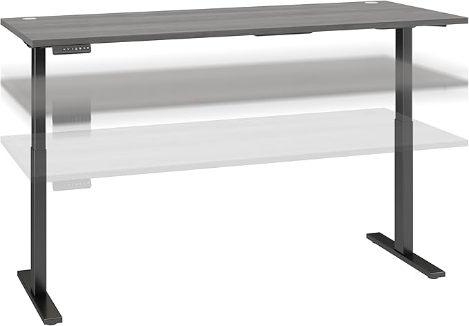 Bush Business Furniture Move 60 Electric Ergonomic Sit-Stand Computer Table for Home and Professional Office, 72W x 30D, Platinum Gray