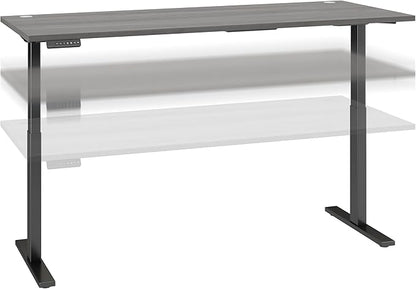 Bush Business Furniture Move 60 Electric Ergonomic Sit-Stand Computer Table for Home and Professional Office, 72W x 30D, Platinum Gray