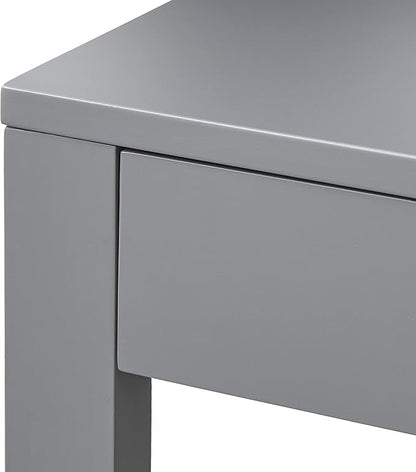 Target Marketing Systems Gabby Home Office, Study Room, Vanity or Bedroom, Computer 2 Drawers, Contemporary Style Desk with Storage, 40” x 20”, Charcoal