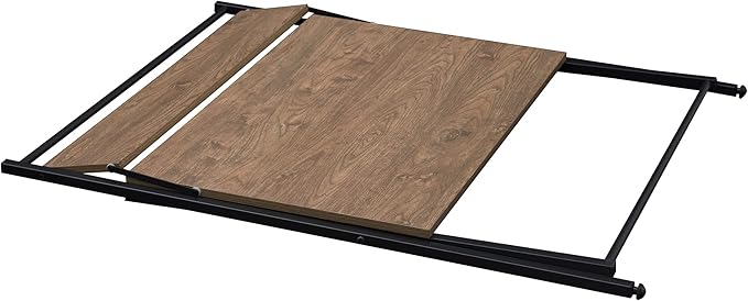 33" Foldable Computer, Space-Saving Compact Writing Desk, Folding Tray Mobile Workstation with Adjustable Levels Pads, Brown