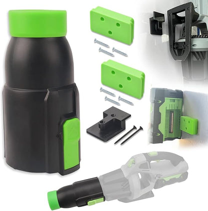 Car Drying Nozzle for EGO Power+ 530 575 580 615 650 765 Leaf Blowers, Includes 1 Leaf Blower Wall Mount Holder and 2 Mounts Battery Holders W/Hardware