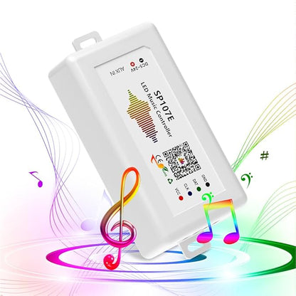 BTF-LIGHTING FCOB RGB WS2811 IC WS2812B WS2811 WS2813 SP107E Music Bluetooth Full Color Controller Support Almost All The LED IC Chip Suit for LED Strip,Matrix Panel,Module Buli-in Mic/AUX Input