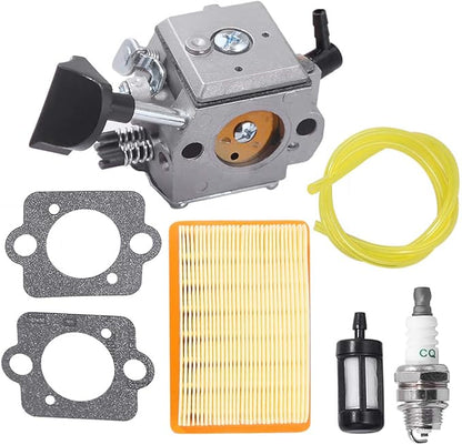 Carburetor for Stihl SR320 SR340 SR380 SR400 SR420 BR320 BR340 BR380 BR400 BR420 Replaces# Walbro HD-4A HD-4B HD-13B 4203-120-0603 4203-120-0605 Backpack Blower Carb Kit with Air Filter Fuel Line