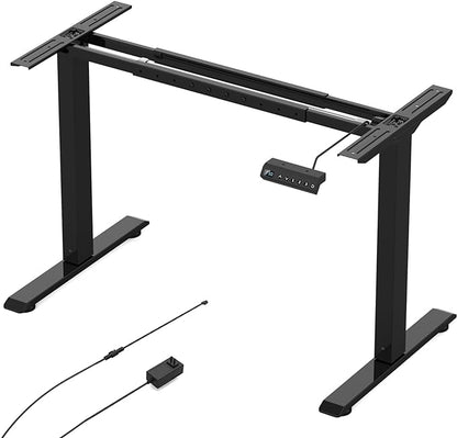 Electric Adjustable Standing Computer Desk Frame, Standing Adjustable Desk Legs, Standing Desk Base Only,Sit Stand Desk Frame for Home and Office(Black)