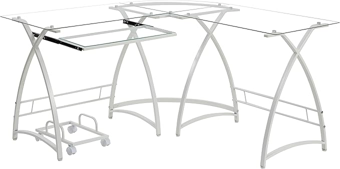 NicBex Laik-DW-00063-DX Desks, 51" W x 51" D x 28" H, White