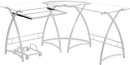 NicBex Laik-DW-00063-DX Desks, 51" W x 51" D x 28" H, White