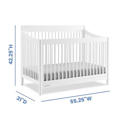 Delta Children Brooks 6-in-1 Convertible Crib - Greenguard Gold Certified, Bianca White