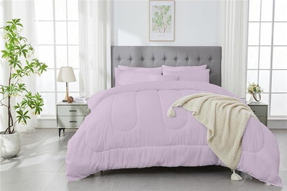 3 Piece Solid Color All Season Bedding Comforter Set Microfiber Soft Lightweight Bedding Set for Kids Teens Adults Room Decor with 1 Comforter and 2 Pillowcases King