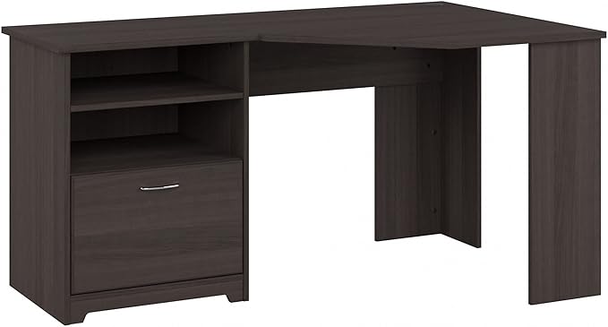Bush Furniture Cabot Corner Desk, Heather Gray (WC31715K)