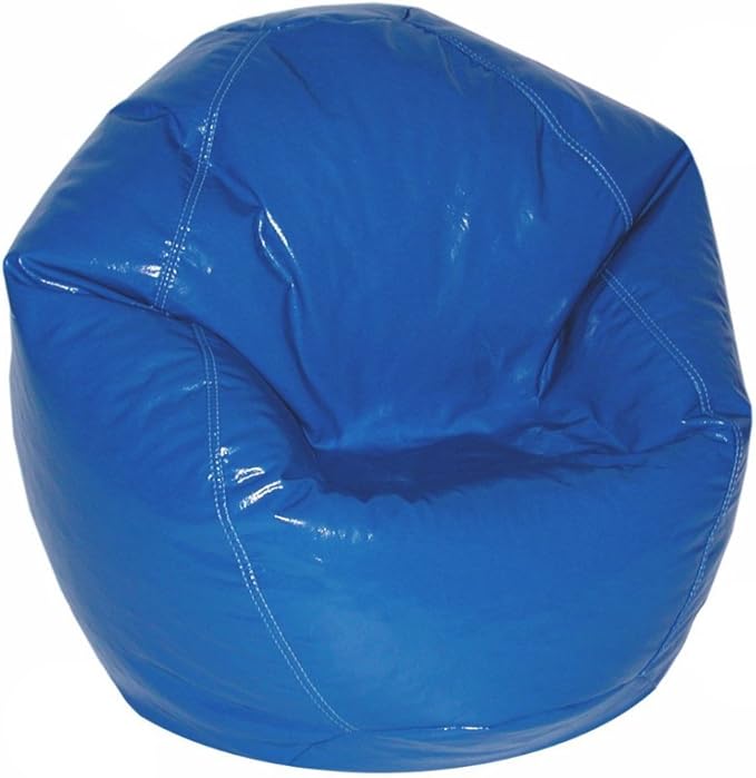 Wet Look Vinyl Bean Bags, Jr Child, Ntcl Blue