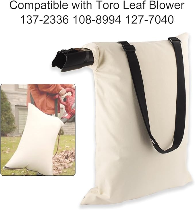 127-7040 Blower Debris Vacuum Bag, Compatible with Toro Leaf Blower 137-2336 108-8994 127-7040, Fits Model 51436 51563 51581 51594 51599 51609 51619 51621
