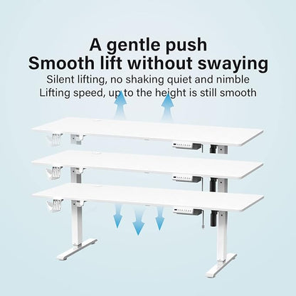63'' x 24'' Electric Height Adjustable Stand up Desk Home Office Ergonomic Computer Workstation
