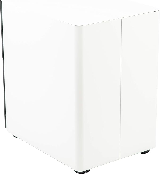 Flash Furniture Warner Modern 3-Drawer Mobile Locking Filing Cabinet with Anti-Tilt Mechanism & Letter/Legal Drawer, White with Charcoal Faceplate