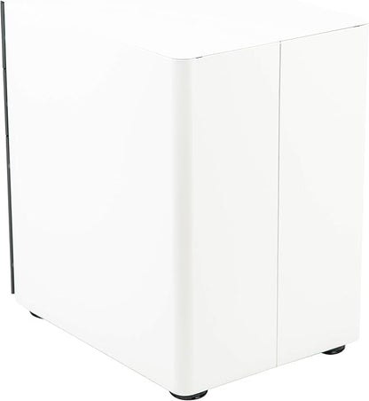 Flash Furniture Warner Modern 3-Drawer Mobile Locking Filing Cabinet with Anti-Tilt Mechanism & Letter/Legal Drawer, White with Charcoal Faceplate