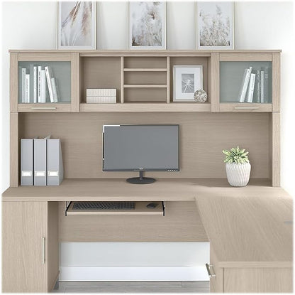 Bush Furniture Somerset 72W Desk Hutch in Sand Oak