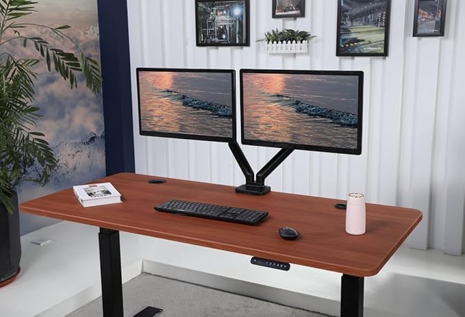 ApexDesk K Series 60" Electric Height Adjustable Standing Desk with LED Memory Controller (Cherry)