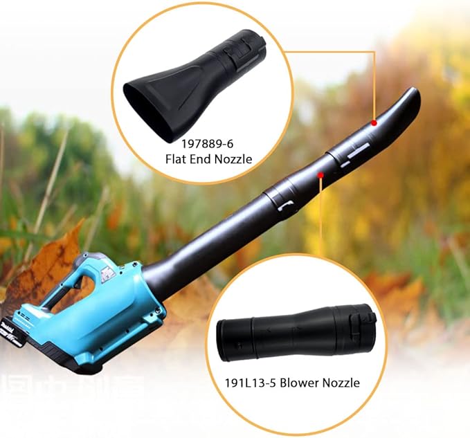 191L13-5 191B21-6 Blower Nozzle and 197889-6 Flat End Nozzle Compatible with Makita X2 36V hand held Blower, use for XBU02Z - one-click installation (GROUP)