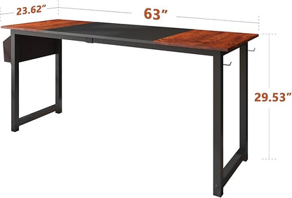 63 inch Sandalwood Splicing Desk, Writing Table, Game Desk, Writing Desk, Computer Desk