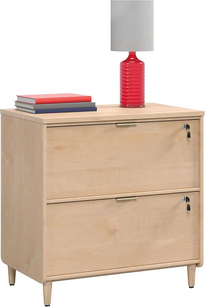 Sauder Clifford Place 2-Drawer Lateral File Cabinet, L: 29.53" x W: 18.5" x H: 30.28", Natural Maple Finish