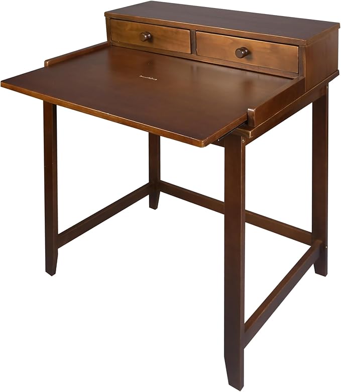 Casual Home Office Concealed Compartment Desk, Truffle Brown