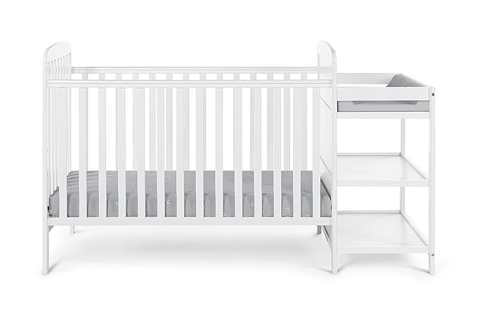 Suite Bebe Ramsey 3 in 1 Convertible Crib and Changer in White