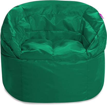 Posh Creations Structured Comfy Bean Bag Chair for Gaming, Reading, and Watching TV, Sonoma Lounge, Microsuede - Tide Pool